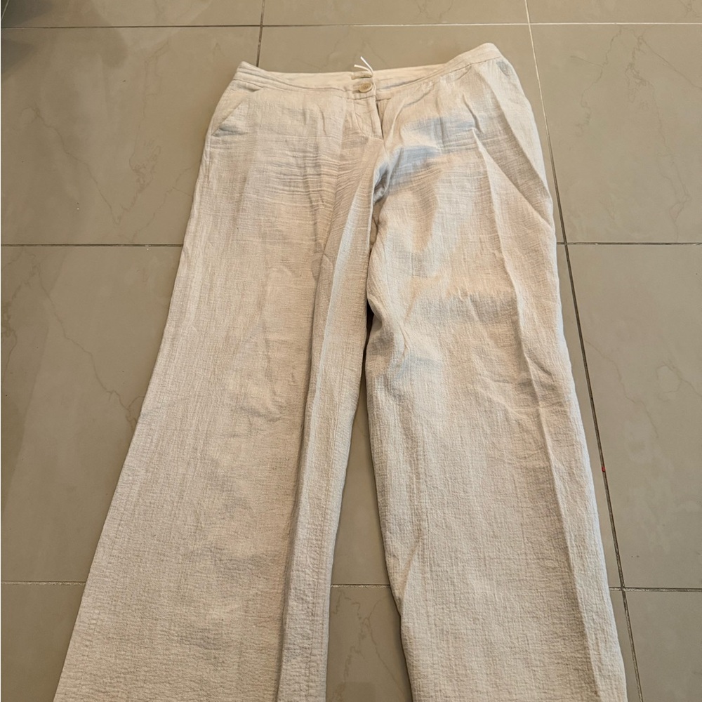 Max Studio Cream Wide Leg Pants